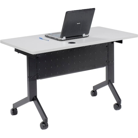 Interion By Global Industrial Flip-Top Table, 24 in W, 48 in L, 29-1/2 in H 695218